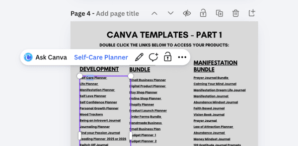 Contoh Template Planner Canva